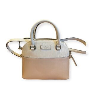 Kate Spade Carli Grove Street Warm Beige/Cement Leather Satchel